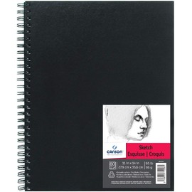 Canson Artist Series Sketch Book Paper Pad, for Pencil and Charcoal, Acid Free, Side Wire Bound, 65 Pound, 11 x 14 Inch, 80 Sheets