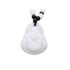 Yocoyee Obsidian Stone Buddha Beads Chain Necklace Imitate Jade Buddhism