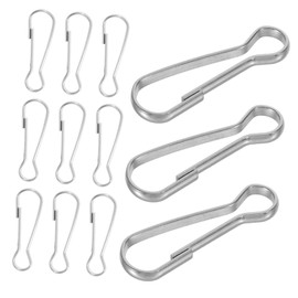 ORFOFE Stainless Steel Flagpole Clips 30pcs Flagpole Snap Hooks Boat Flag Clips
