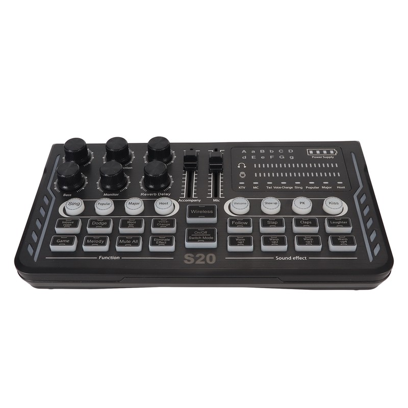 BT5.0 Wireless Sound Card Noise Reduction Modes Adjustable Sound Mixer