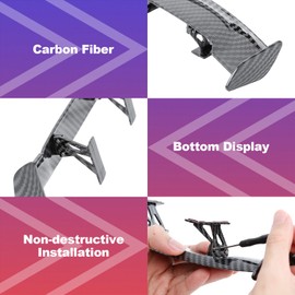 COGEEK Universal Mini Spoiler Wing Carbon Fiber Real Tail Spoiler Wing Auto Exterior Accessories for All Car