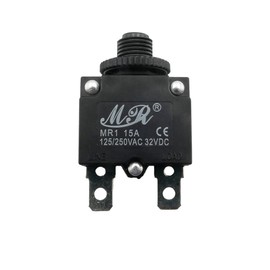 Mini Circuit Breaker 3 Amp Fuse | Max. 250 VAC/32 VDC | Through Hole Mounting | for 6.3 mm Cable Lugs | Perfect for Cars, Campers, Tractors, Model Making...