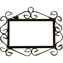 ART ESCUDELLERS Azul Mini Iron Frame, 4 Tiles, 7.3 x 12 cm, Black Iron Frame for Easy Wall Hanging for Tiles, Azul Mini Design
