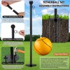 10 ft Tetherball Set with 2 Balls, Portable Replacement Tetherball