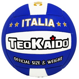 CUCUBA Volleyball Beach Volley Power Model Dynamic with Italian Tricolour Crest (White Red Green) for Training or Playing Diameter 21 cm