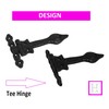 Black Cast Iron Spear Hinges Leaf Design Pair Of New