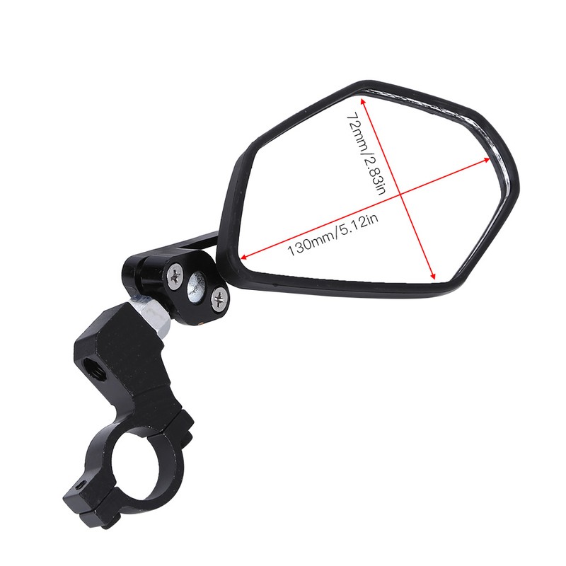 Aluminium Alloy 360° Rotating Bicycle Reflective Rear View Mirror Back