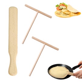 VARKAGE Set of 3 Crepes Distributors, T-Shape Dough Distributors for Crepes, Easy to Clean Crepes Maker Accessories for Pancakes Pancake