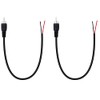 Fancasee (2 Pack) Speaker Wire RCA Male Plug Jack Connector Adapter to Bare Wire Open End Pigtail Audio Video RCA Cable for Amplifier Receiver Speakers