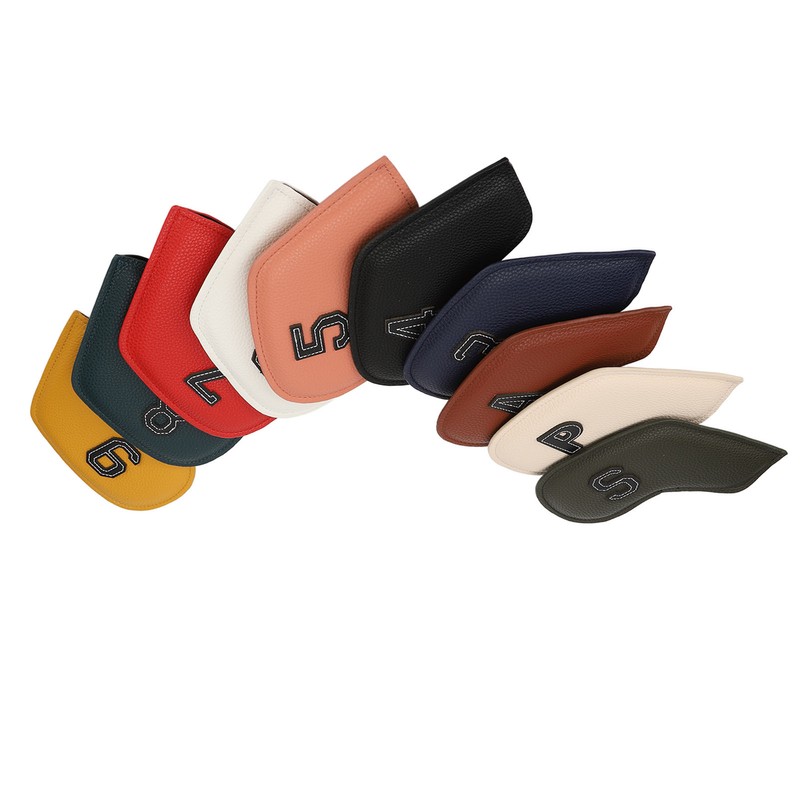 10Pcs Golf Iron Club Head Covers Headcovers Set Golf Iron