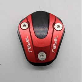 GOLDFAUST REBEL/REBEL MC49/MC49 250cc 500cc Side Stand Cover Side Stand End Black Red Custom Parts Parts Dress Up MC49 PC60 (Black)