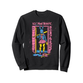 Creepy Girl Cat Grunge Slasher Pastel Goth Anime Horror Sweatshirt