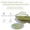 Crab Suction Plate with Suction Cup Base Silicone Divided Plate