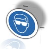 8 Pack - Eye Protection Must Be Worn Stickers -