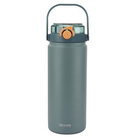 SSGP Termo Acero Inoxidable 42oz(1200ml),Botella de Agua 1.2Litros, Termos Para Agua,100% A Prueba De Fugas,Para Agua FríA (24 Horas) O Caliente (12 Horas),Con Pajita,Sin Bpa,Con Asa,Cafe (Azul)