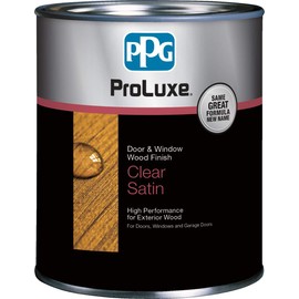 PPG ProLuxe Door and Window Wood Finish, 1 Quart, 003 Clear Satin