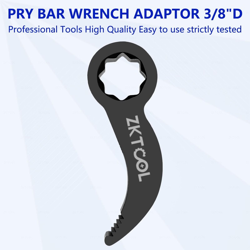 ZKTOOL 2PCS Crowbar Adapter Head Tool, Pry Bar Wrench Adaptor