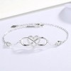 Zelavita Infinity Heart Ankle Bracelet for Women, 925 Sterling Silver,