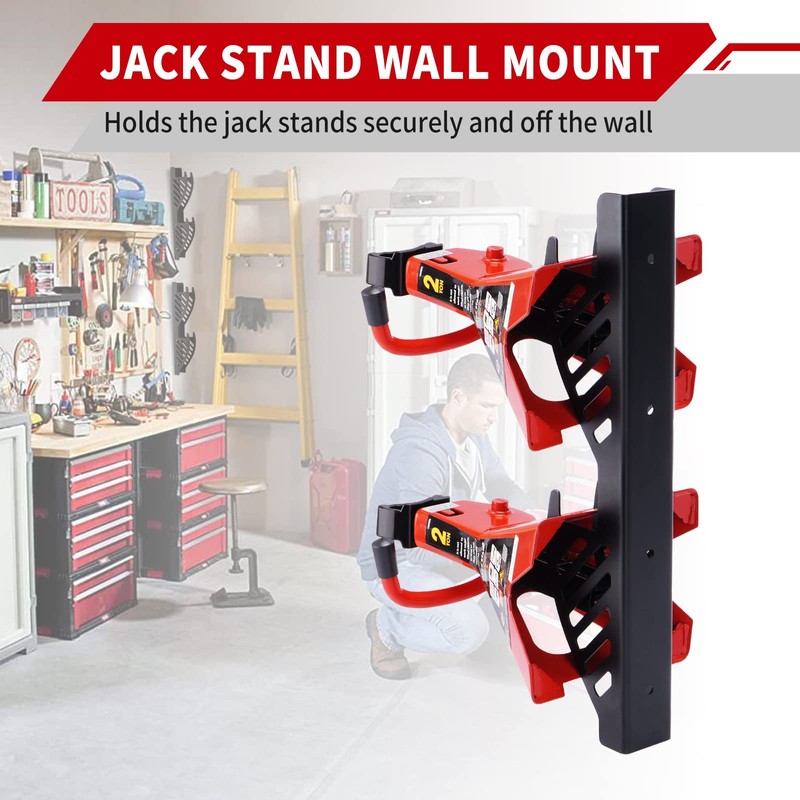 Racewill Jack Stand Wall Mount Organizer: Jack Stands Holder Storage