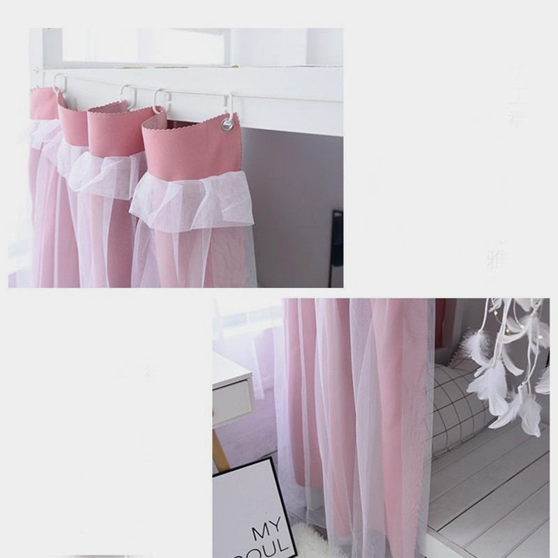 Navhao Soild Thicken Bunk Blackout Privacy Bed Curtains Yarn Bed