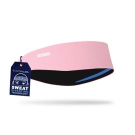 Hydra2 Headbands for Maximum Sweat Diversion | Lightweight and Breathable Headband Design for Athletes, Running, Gym, and Outdoor Workouts | H2 Flatweave, Baby Pink