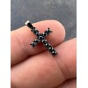 Harlembling Black MOISSANITE Real 925 Silver Iced Cross Pendant Passes