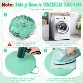 Suzile 12 Pcs 12'' Floor Cushions for Classroom Flexible Floor Seating with Handles Classroom Carpet Cushions for Kids Toddlers Daycare Preschool Furniture(Mint Green)