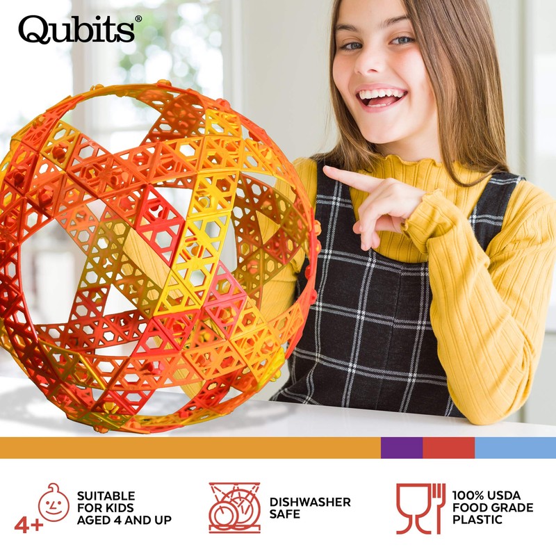 Qubits STEM Construction Set - 100 Pieces: an Open Play