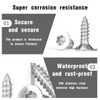 WKRTDY Pack of 100 universal screws, self-drilling screws with cross-shaped