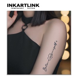 INKARTLINK Cell Colored Jagua Tattoo Stickers 2 Weeks English Letters Cute Set of 3 Waterproof Tattoo Stickers Tattoo Stickers Long Lasting Temporary Tattoos Trendy Women Men