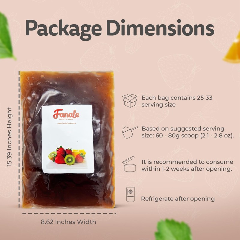 Fanale Brown Sugar Agar Tapioca Boba Jelly Ball for Milk