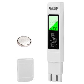 DiyStudio Digital TDS Meter, Backlight 3-in-1 TDS & EC & Thermometer Water Quality Tester 1% High Accuracy 0-9999ppm, Hold Function/LED Light/Carrying Case, Water Quality Measuring Instrument Suitable