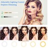 AW 8inch Dimmable LED Ring Light 5500K with Phone Holder