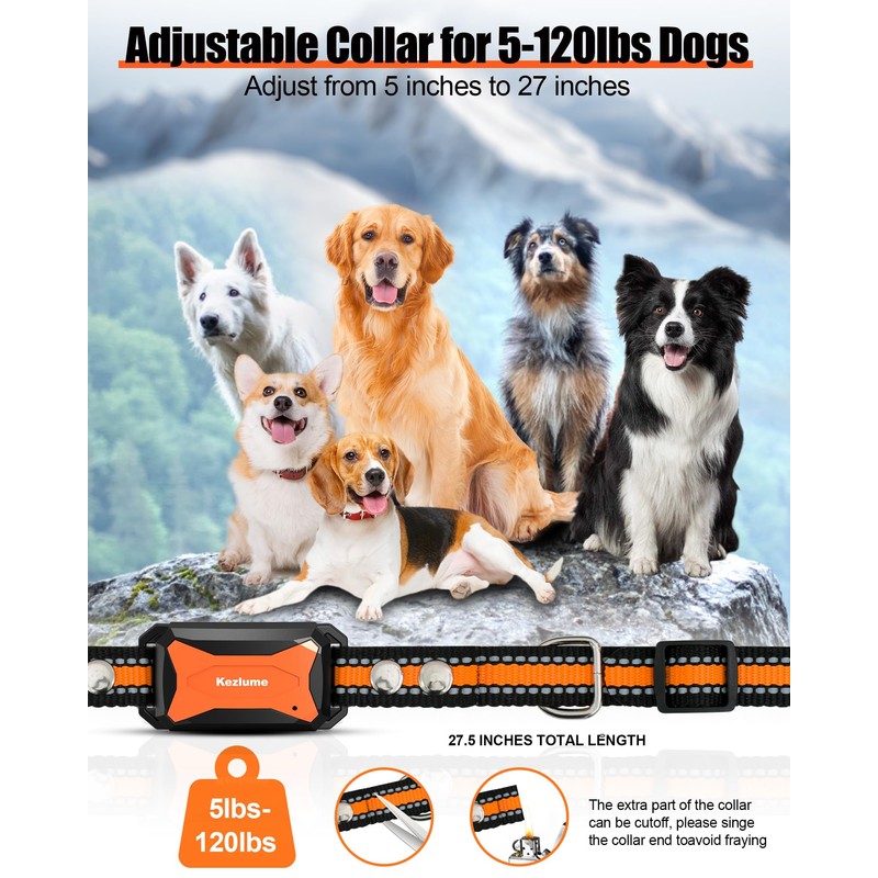 Kezlume Dog Shock Collar - 4000FT Dog Training Collar with
