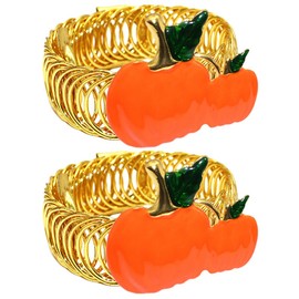 PartyKindom Pumpkin Curtain Buckle - Thanksgiving Theme Metal Holdback Tiebacks 2Pcs Simple Design for Living Room and Home Decor