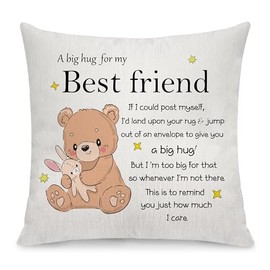 Friendship Gifts Inspirational Throw Pillowcase Friends Cushion Cover Gifts Friends Throw Pillow Covers for Women Girls Reminder Gift Best Friend Birthday Christmas Graduation Gifts (Friend-7)