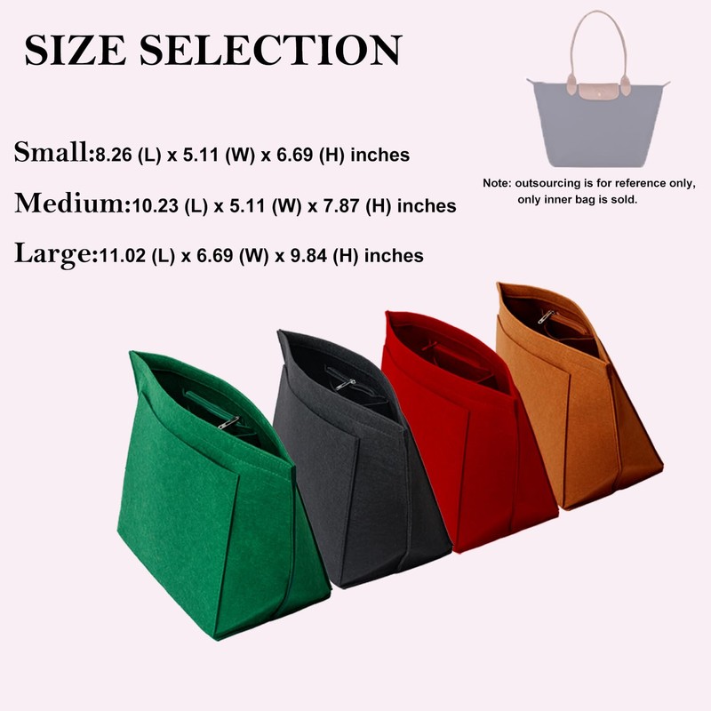 D.DUO Purse Organizer, Multi-Pocket Felt Handbag Organizer, Folding Tote Bag