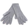 Fine knit gloves women's gloves grey light grey Size M