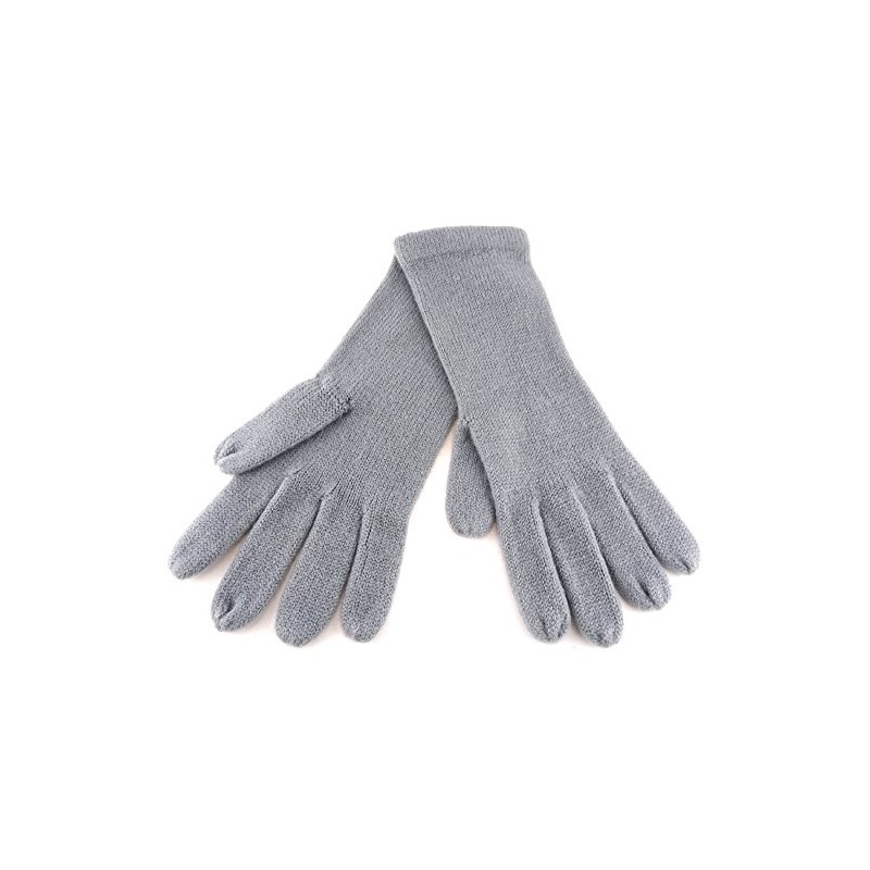 Fine knit gloves women's gloves grey light grey Size M