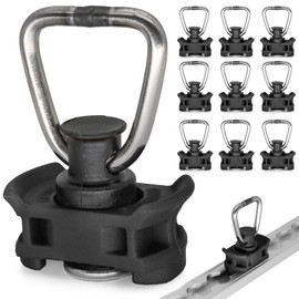 Forhandy Pack of 10 Airline Rail Accessories Plastic Airline Rail Fitting, Airline Fitting for Safe Lashing, Charging 800 kg/daN