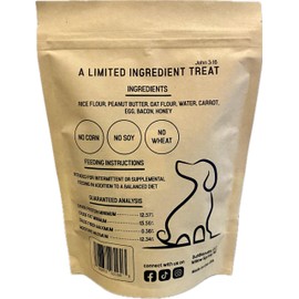 Buh Biscuits Peanut Butter Bacon Dog Treats, 8 Ounce (Pack of 1)