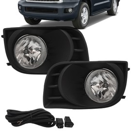 Fog Lights For 2008-2017 Toyota Sequoia Fog Lamps Clear Lens 2PCS With H10 12V 42W Bulbs Switch and Wiring Kit Included