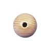 RAYHER Raw Wooden Beads halbgebohrt, 30 mm ø, 6 mm