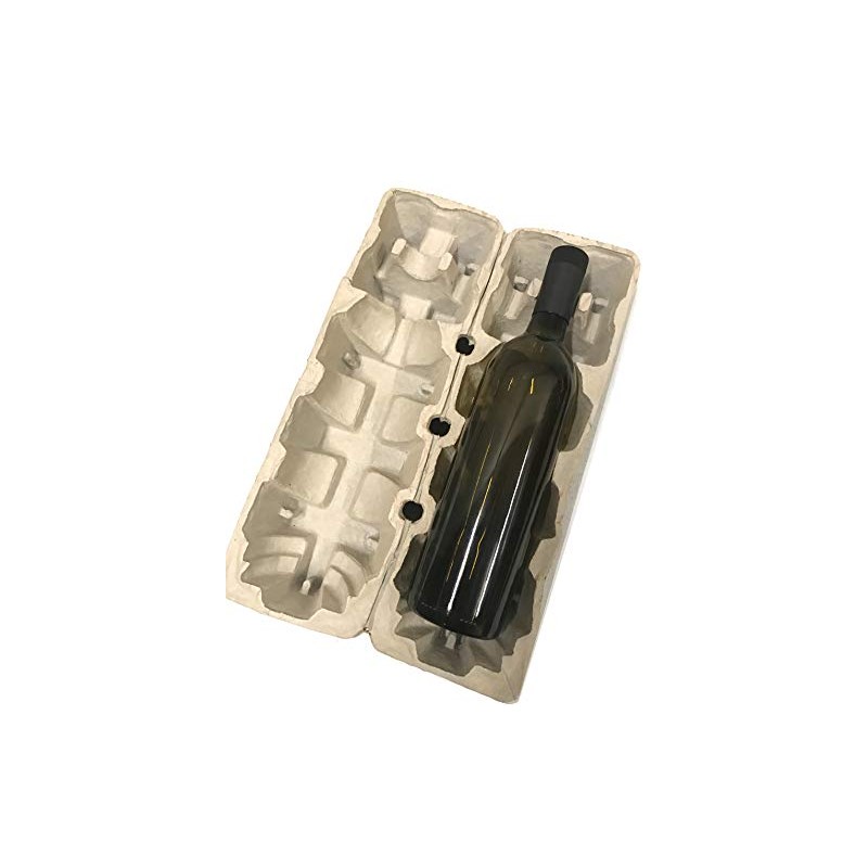 Beclink Wine Shipping Box (1 bottle) with Protective Tray, Biodegradable,