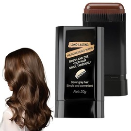 2 Piezas Peine para Tinte de Cabello 2 en 1 - Tinte en Barra Portátil, Cobertura de Canas Resistent al Agua y Sudor, Fórmula Rápida y Segura, Uso Unis