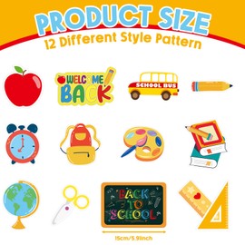 PerKoop 72 Pcs Back to School Decoration Hanging Swirl Back to School Party Streamer Decor Colorful Book Pencil Ruler Hanging Ceiling Swirls for Celebration Kindergarten Classroom Party Favor Supplies