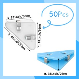 Geyee 50 Pcs Corner Clip Triangle File Corner Multifunctional File Assorted Colors Paper Clip Book Prevent Books Curling Bookmark for Binder Office Classroom Teacher Gift
