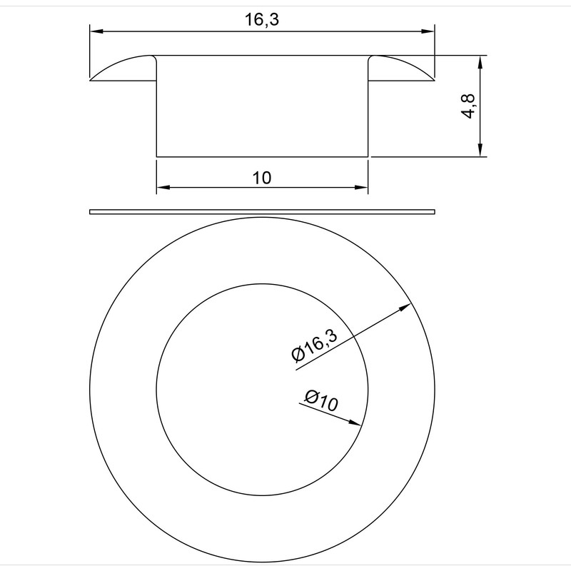10 mm Eyelets for DIY Leather Craft Fabric Tarpaulin Black