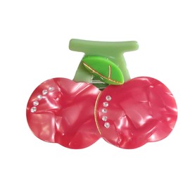 Big Cherry Hair Clips,Cellulose Acetate Hair Clips,Big Claw Clips for Girl,Hair Accessories,Red