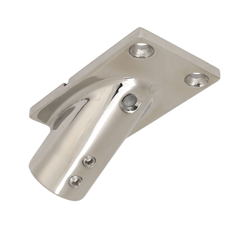 Boat Tube Base Rectangular 316 Stainless Steel Handrail Tube Base